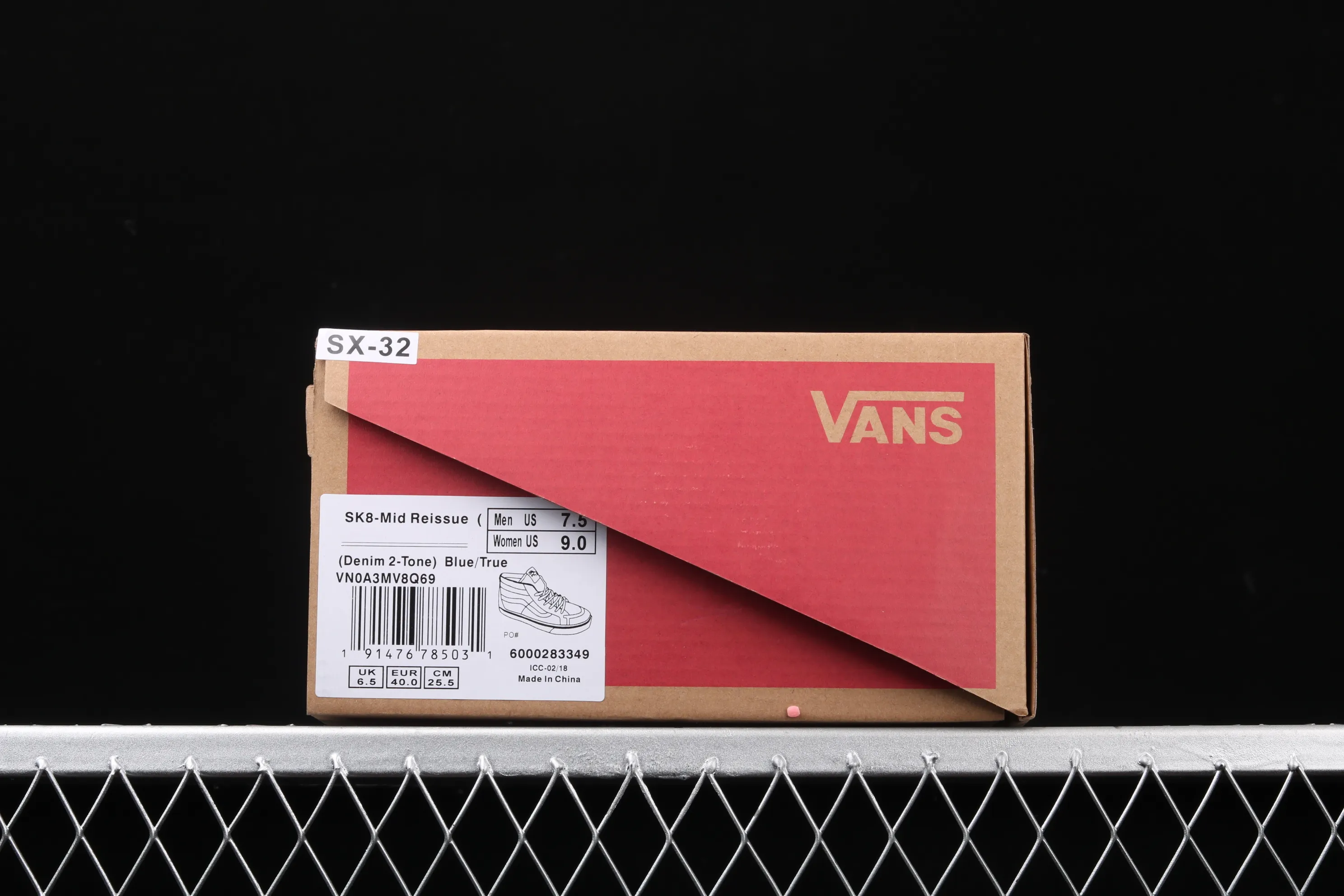 All categories Vans Vans series Vans Mid Vans China Vans Sk8-Mid classic denim blue mid-top casual sneakers VN0A3MV8Q69